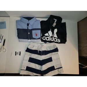 Ralph Lauren Adidas Boys Outfit Set Shirt‎ Jacket Swim Trunks